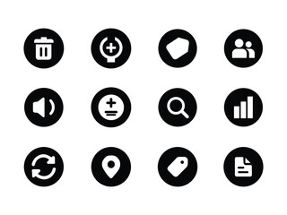Solid Icon Set for Business Building User Interface Universal Solid Icon Set