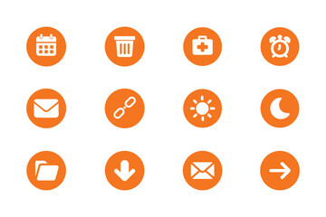 User Interface Universal Solid Icon Set. Icons are Suitable for Web Page, Mobile App, UI, UX and GUI design