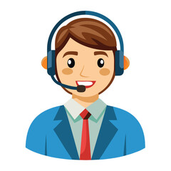 Customer assistance agent in professional headset