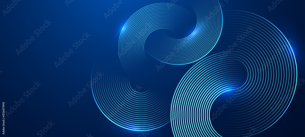 Poster abstract glowing concentric swirl background