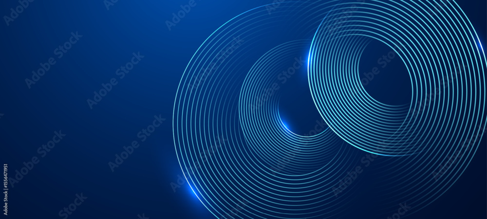 Poster abstract glowing concentric swirl background