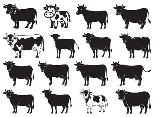 CUTE COWS SILHOUETTE