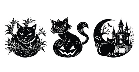 Halloween witch flying on broomstick holding a pumpkin, vector cartoon illustration.

