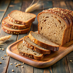 Gluten-free homemade bread, freshly baked with wholesome