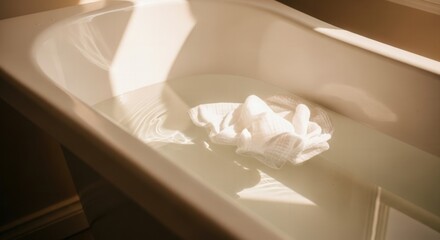 Serene Bath Ritual, Golden Sunlight & Relaxation