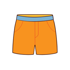 Summer shorts vector art illustration