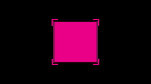 A blue square with corner brackets on a black background, resembling a focus frame or scanner view. This minimalistic digital graphic can represent targeting, scanning, object detection,