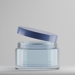  Open Glass Cosmetic Jar Mockup