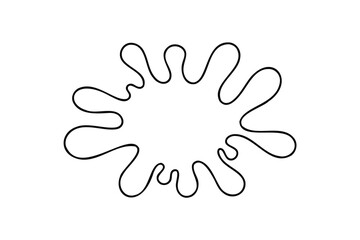 Black ink splash blob paint splatter