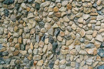 Stone background. Natural Stone Wall Composition with Varied Textures and Colors for Architectural and Decorative Use