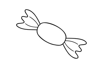 Wrapped candy with twisted ends sweet treat