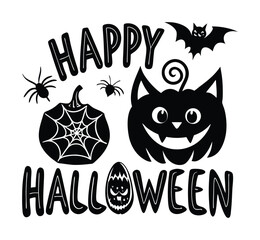 Halloween witch stirring a glowing pumpkin cauldron, cartoon vector.

