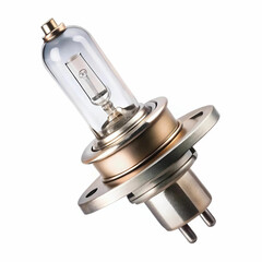A halogen bulb for a car on a white background, showcasing