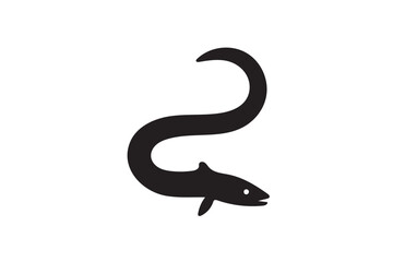 Eel fish silhouette