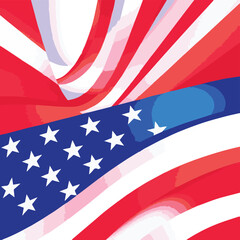 4th of july american independence day background vector
