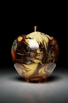 golden christmas apple ball