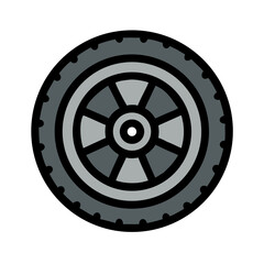 Obraz premium car wheel isolated on white background