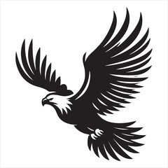Side view of a perched bird vector silhouette on a branch,   black colour vactor 