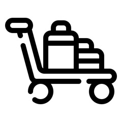 luggage cart icon