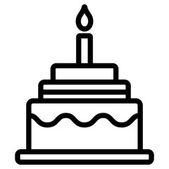Obraz premium Birthday Cake Icon