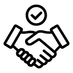Successful Partnership Agreement, Deal, Collaboration, Teamwork, Handshake Icon