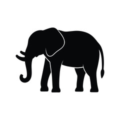 Fototapeta premium Elephant silhouette vector art illustration