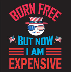 USA Independence Day t shirt design silhouette vector art illustration, American independence day