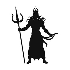 vector  silhouette illustration of an angel