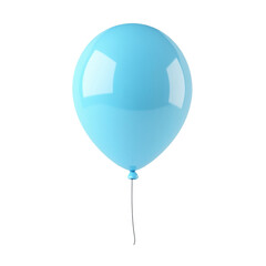 A single light blue balloon floats joyfully against a vibrant striped background