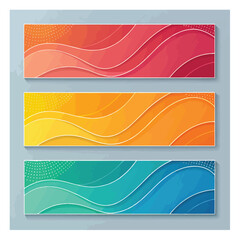 Set of horizontal abstract web banner design template background gradients color. Suitable for web ads. Vector illustration with Space to add