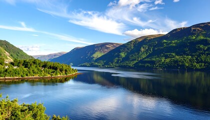 Fototapeta premium Scenic mountain lake vista
