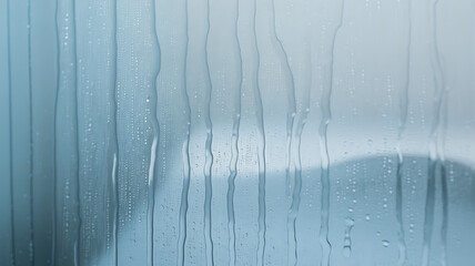Frosted glass with water droplets condensation texture