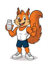 Athletic squrrel stock
