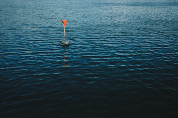 Lake Constance Bodensee Water Surface Buoy Marker Bavaria Germany Peaceful Lake