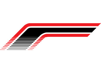 Red and black striped vector pattern for car body, boat, motorcycle, sportswear, toy, sports design element. Racing stripe. thin lines
