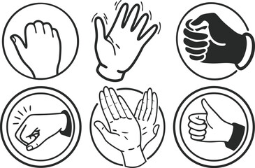 Hand Gestures and Actions Icons