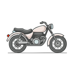 Stylish Motorcycle Illustration Vintage Motorbike Transportation Concept Cartoon Icon