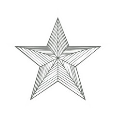 Five Point Star White Border Gray Lines Elegant Design Celebration Decoration Graphic
