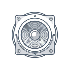 Fototapeta premium Loudspeaker Illustration with Graphic Design Elements for Music Audio Playback