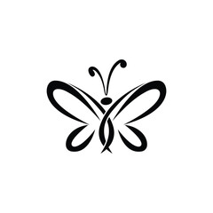 butterfly minimalist vector logo