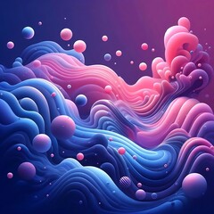 Organic fluid gradient background in pink and indigo tones, perfect for UI design