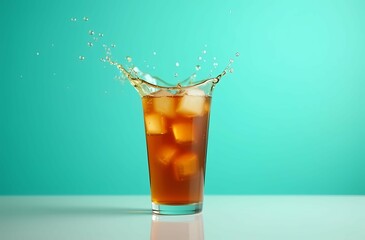 cola with ice