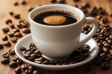 Obraz premium cup of coffee beans