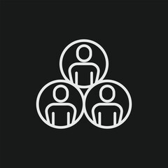 Teamwork and Community Icon for Business Collaboration, Social Groups, and Organizational Structure