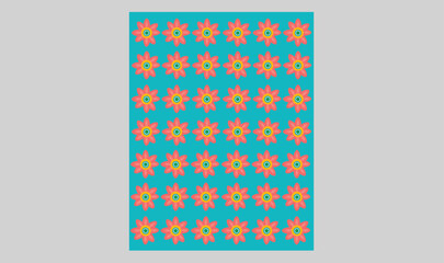 Fototapeta premium Fabric floral repeated seamless design