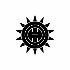creative solar panel icon vector silhouette illustration isolated on white background 