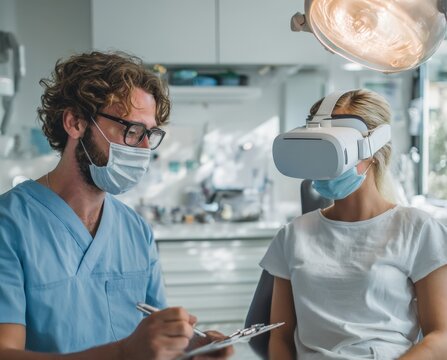 Innovative Dental Care: Dentist Using VR to Enhance Patient Comfort and Experience. Revolutionizing Modern Dentistry with Advanced Technology