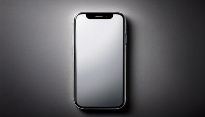 phone with blank screen grey background