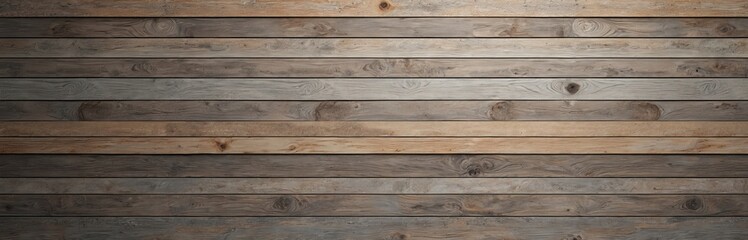 Naklejka premium Horizontal wood wall background. Abstract wooden texture banner with copy space for text or wallpaper. Vintage hardwood planks design. Timber floor, old texture, seamless pattern.