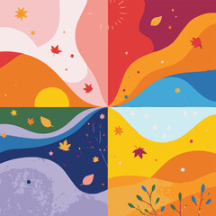 seasonal texture background vector